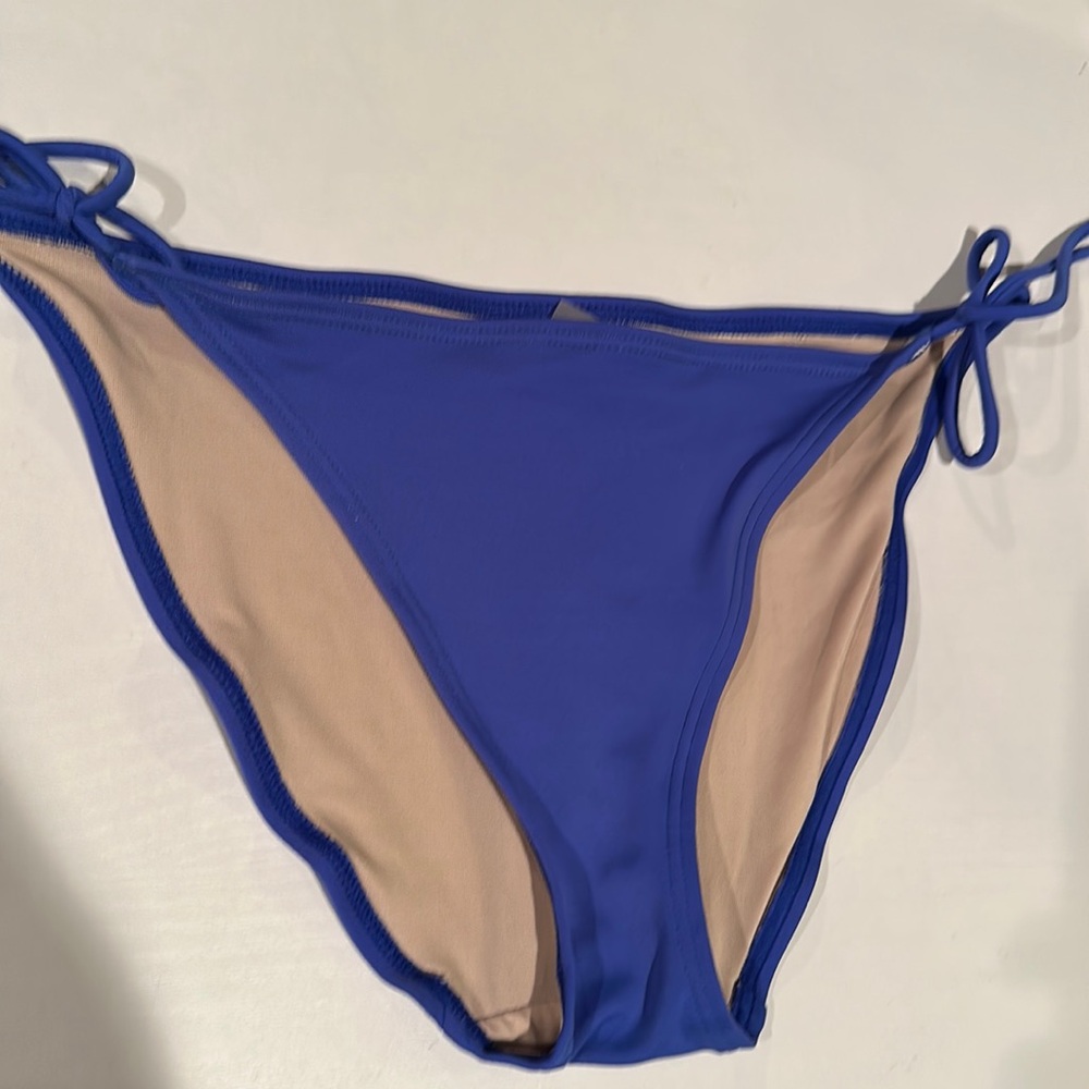 victorias secret bikini bottoms. String bikini. Size Med. Royal Blue used cond